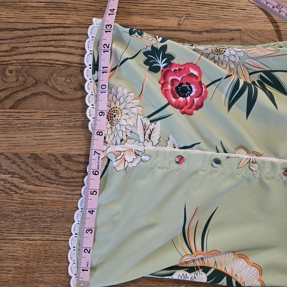 CBR Strapless Sage Green Floral Maxi Dress - Picture 5 of 6